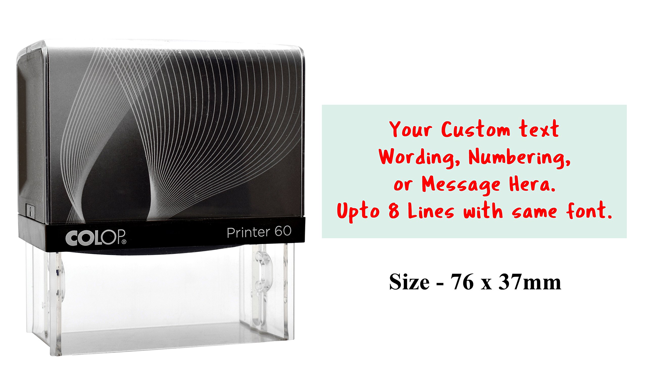 Custom Self-Inking Rubber Stamp for Business & Office Use - Personalized with Colop Printer 60 - Perfect for Documents, Certificates & Mailings