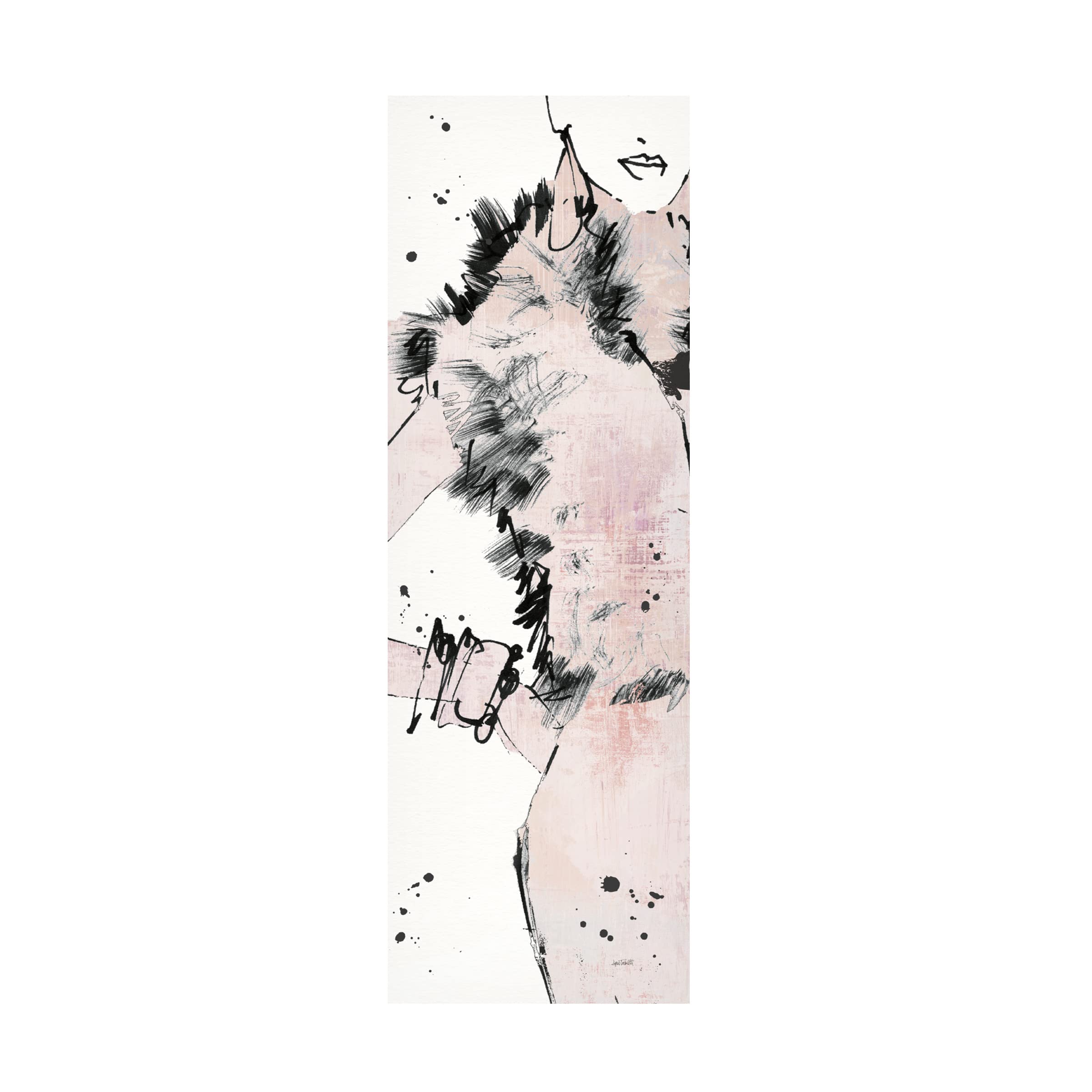 Anne Tavoletti 'Fashion Strokes VIII Pastel' Canvas Wall Art Print - Modern Abstract Fashion Painting for Living Room, Bedroom & Office Decor