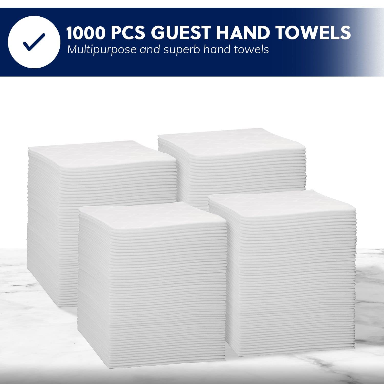 Premium Disposable Hand Towels - Soft Linen-Feel Absorbent Cloth-Like Paper Napkins for Home, Party, Wedding & Events (1000 Count) - Ideal for Dining, Entertaining & Guest Hospitality