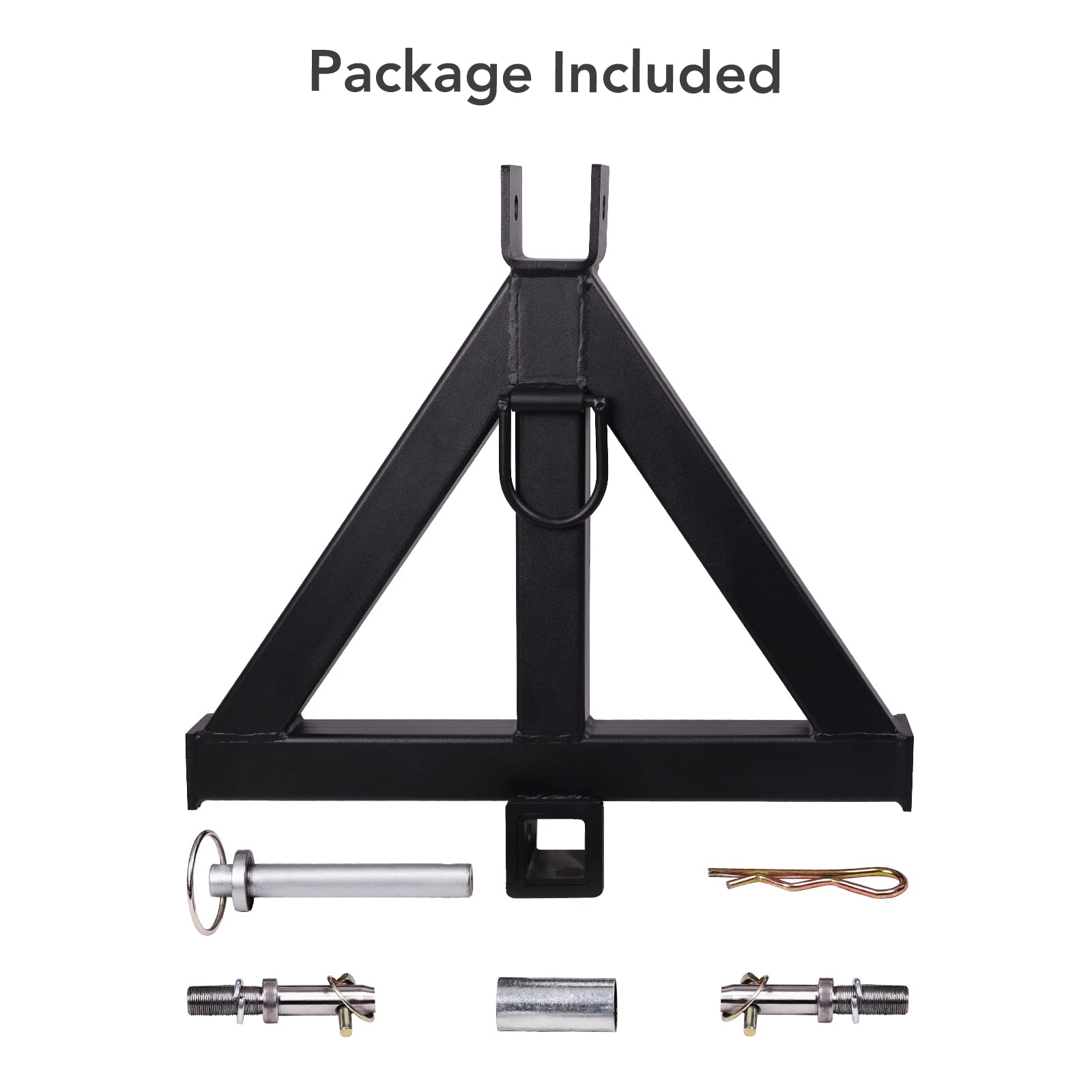 GARVEE 3 Point 2 Receiver Trailer Hitch - Category 1 Tractor Tow Drawbar Adapter - Compatible with Kubota BX, John Deere, LM25H WLM, NorTrac, Kioti, Yanmar & Cat Tractors - Perfect for Towing Trailers, Implements & Farm Equipment