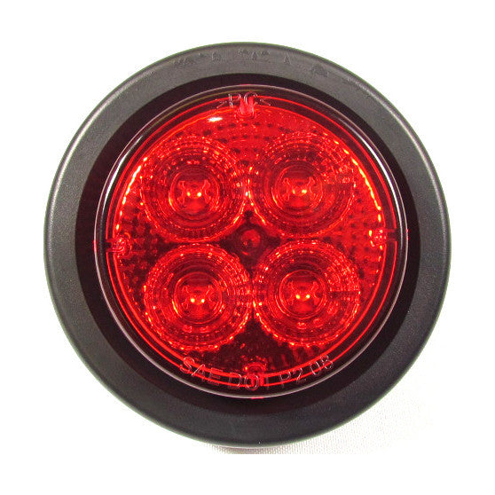 Fortpro 2.5 Inch Round Clearance Marker LED Light with 4 LEDs - Durable Truck & Trailer Side Marker Lights for Enhanced Visibility & Safety