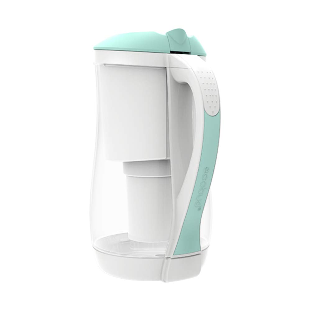 Gentoo Lite (Aqua & White) 1.5L Alkaline Water Filter Pitcher with 1 Replacement Filter Cartridge - BPA Free, pH Balanced for Home, Office & Travel Use