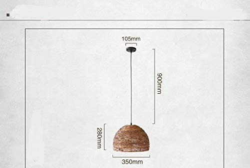Rattan Pendant Light for Kitchen Island, Modern Ceiling Hanging Lamp with White Shade - Creative Woven Chandelier Lighting Fixture for Dining Room, Bar, Cafe, Living Room & Bedroom Decor (1 Light) - Perfect for Farmhouse, Boho & Coastal Style Homes