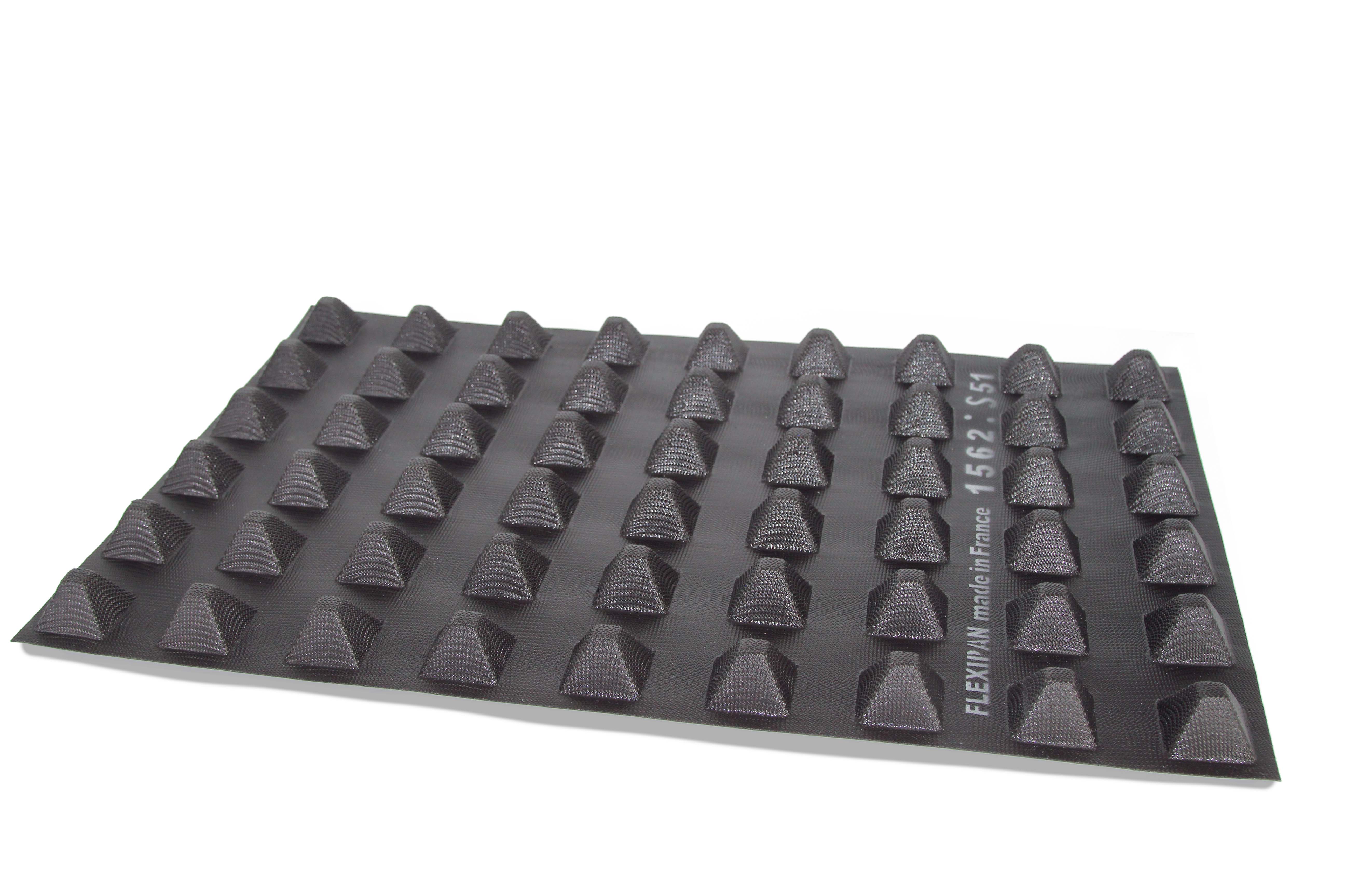 Flexipan Pyramid Mini 54 Forms - Premium Silicone Baking Molds for Mini Cakes, Chocolate & Desserts - Perfect for Home Baking, Party Treats & Holiday Gifts