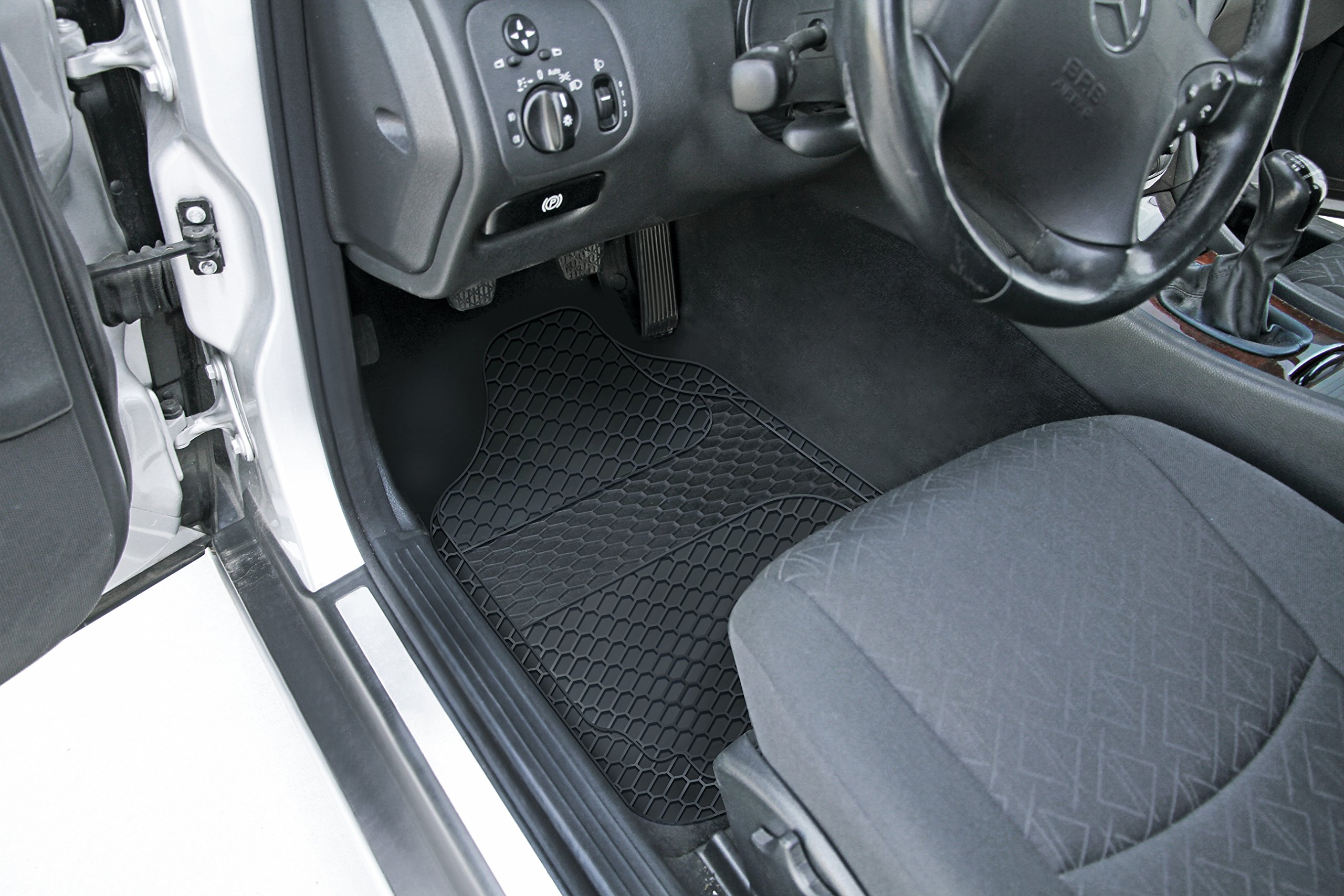 26507 Heavy Duty 4-Piece Car Floor Mats Set - Waterproof, Non-Slip, All-Weather Protection for SUVs, Trucks & Sedans - Perfect for Road Trips, Commuting & Outdoor Adventures