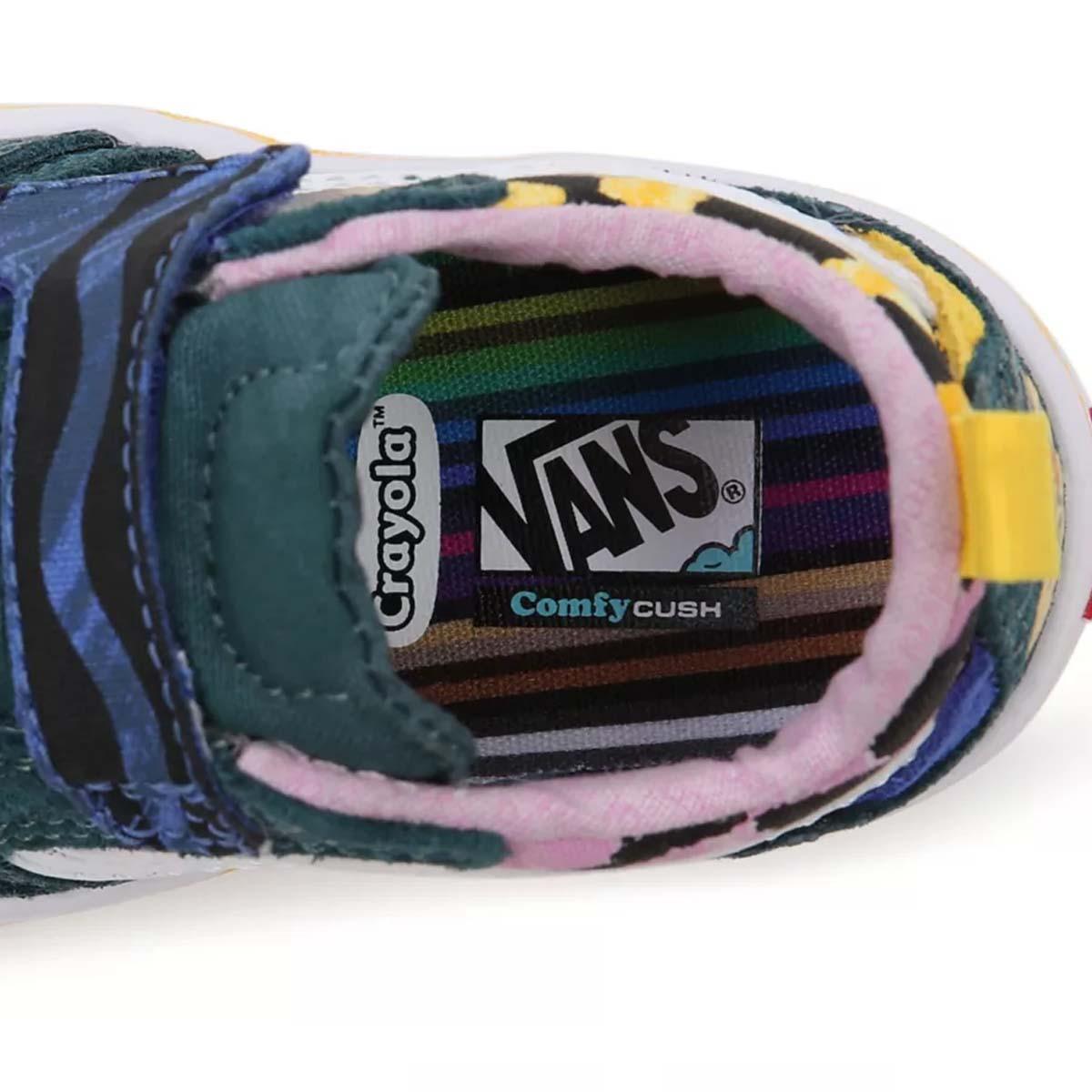 Crayola Toddler Comfycush New Skool Vans Shoes - Comfortable & Stylish Sneakers for Kids - Perfect for School, Playground & Daily Wear