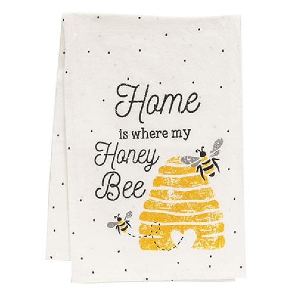 Honey Bee Dish Towel - Cute Kitchen Towels for Drying Dishes, Hands & Cleaning - Perfect Farmhouse Decor for Country Kitchen, Coffee Bar & Spring Home Decor