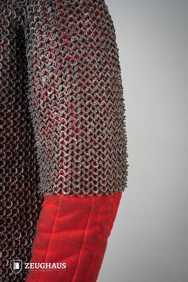 Titanium Chainmail Haubergeon Flat Ring Riveted 9mm - Medieval Armor for LARP, Cosplay & Historical Reenactment