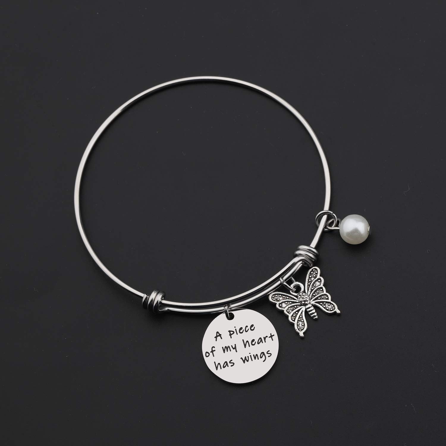 Butterfly Memorial Keychain - Sympathy Gift for Loss of Loved One, A Piece of My Heart Keepsake, Bereavement Gift for Women Men | Funeral, Memorial Service, Grieving Comfort