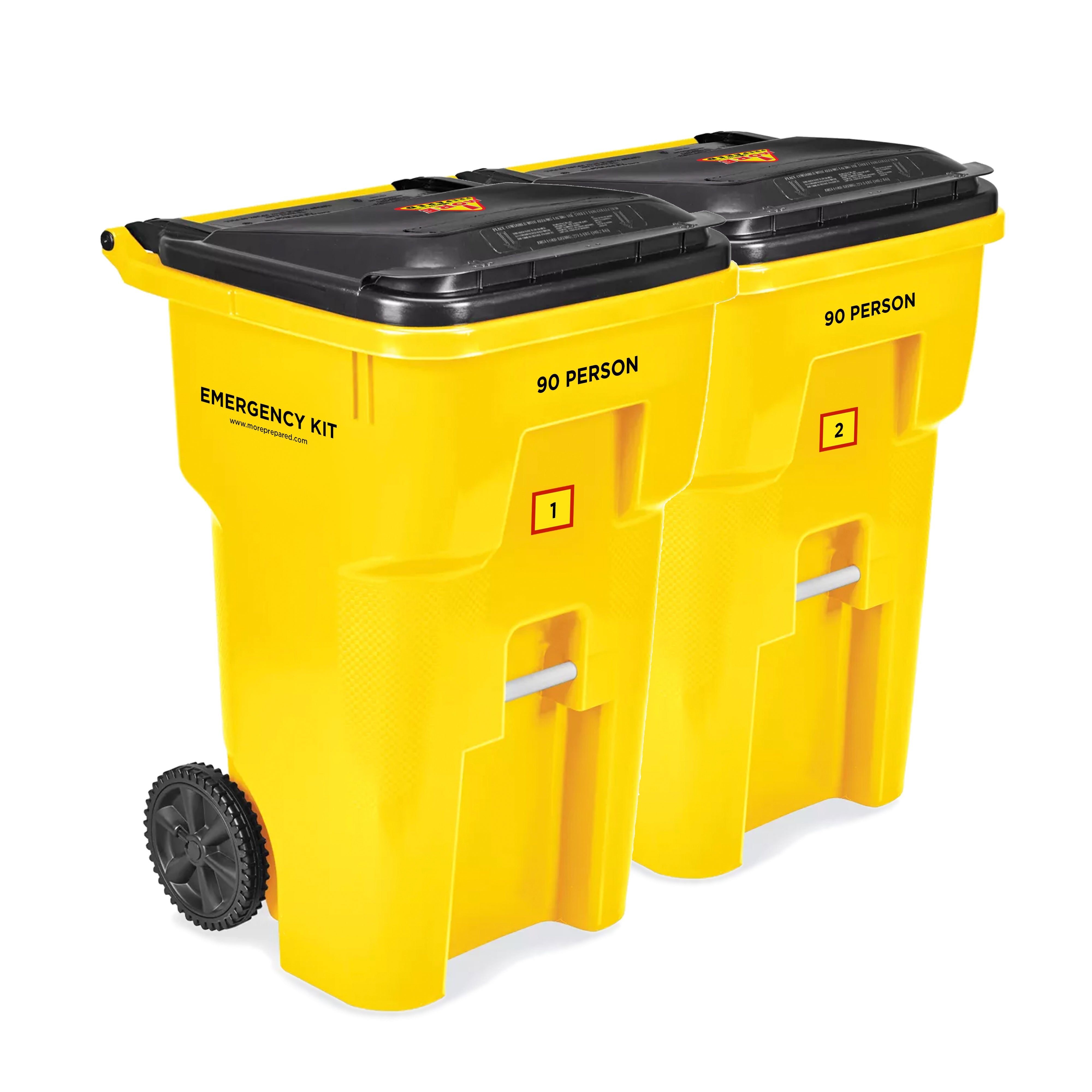 GSA 90-Person Emergency Survival Kit in Rolling Bin - Perfect for Disaster Preparedness, Camping & Outdoor Adventures