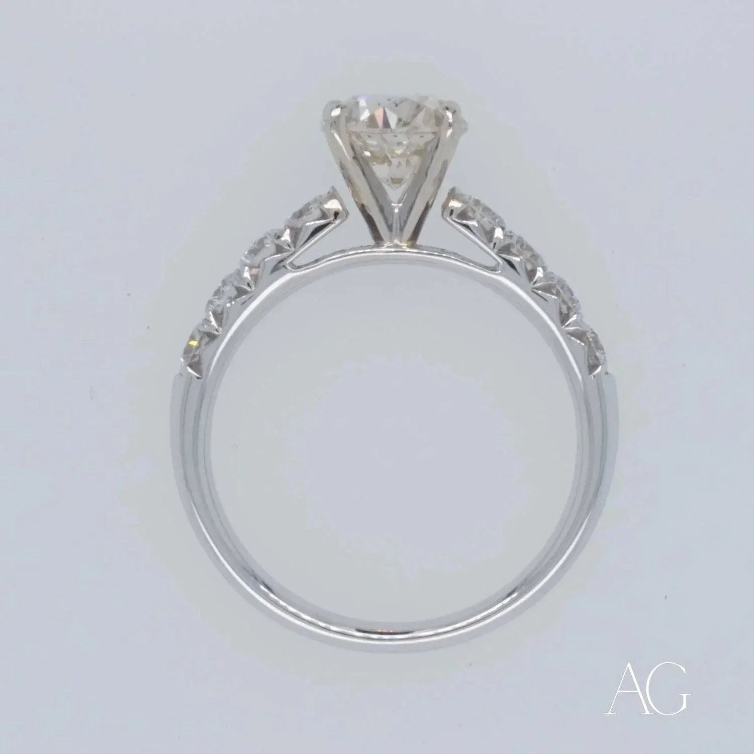 Eternal Love 18k White Gold Diamond Ring - 1.35ct Round Cut Solitaire Engagement Ring for Women | Perfect for Proposals, Anniversaries & Romantic Gifts