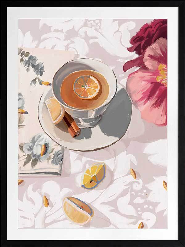 Elegant 'A Cup of Tea' Framed Wall Art Print - Perfect for Living Room, Bedroom & Office Decor