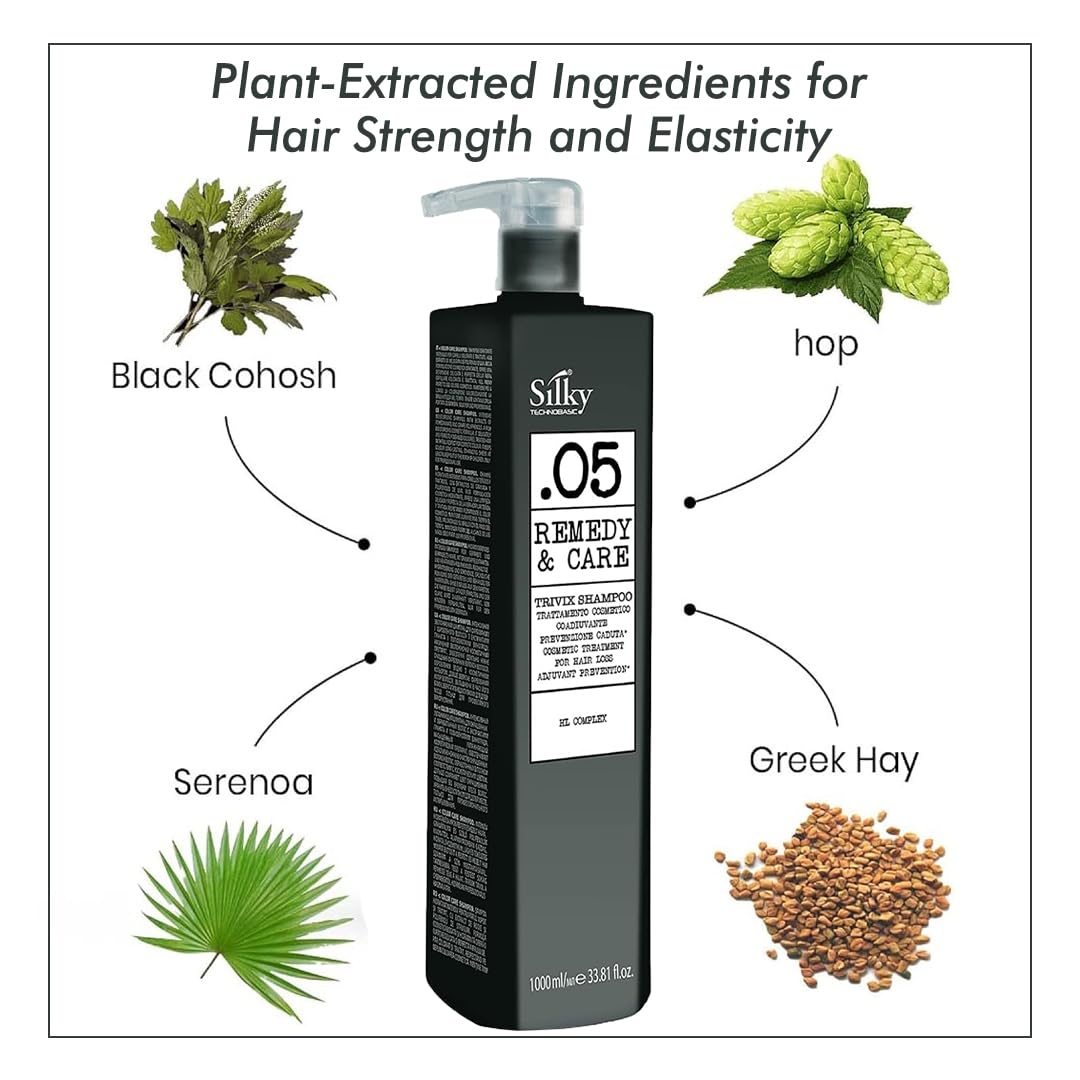 Organic Trivix Shampoo for Hair Loss Treatment - Natural Plant Extract Hydrating Shampoo | Sulfate-Free, Paraben-Free & Cruelty-Free | Promotes Hair Growth & Scalp Health | 33.8oz Bottle for Daily Hair Care Routine at Home or Salon