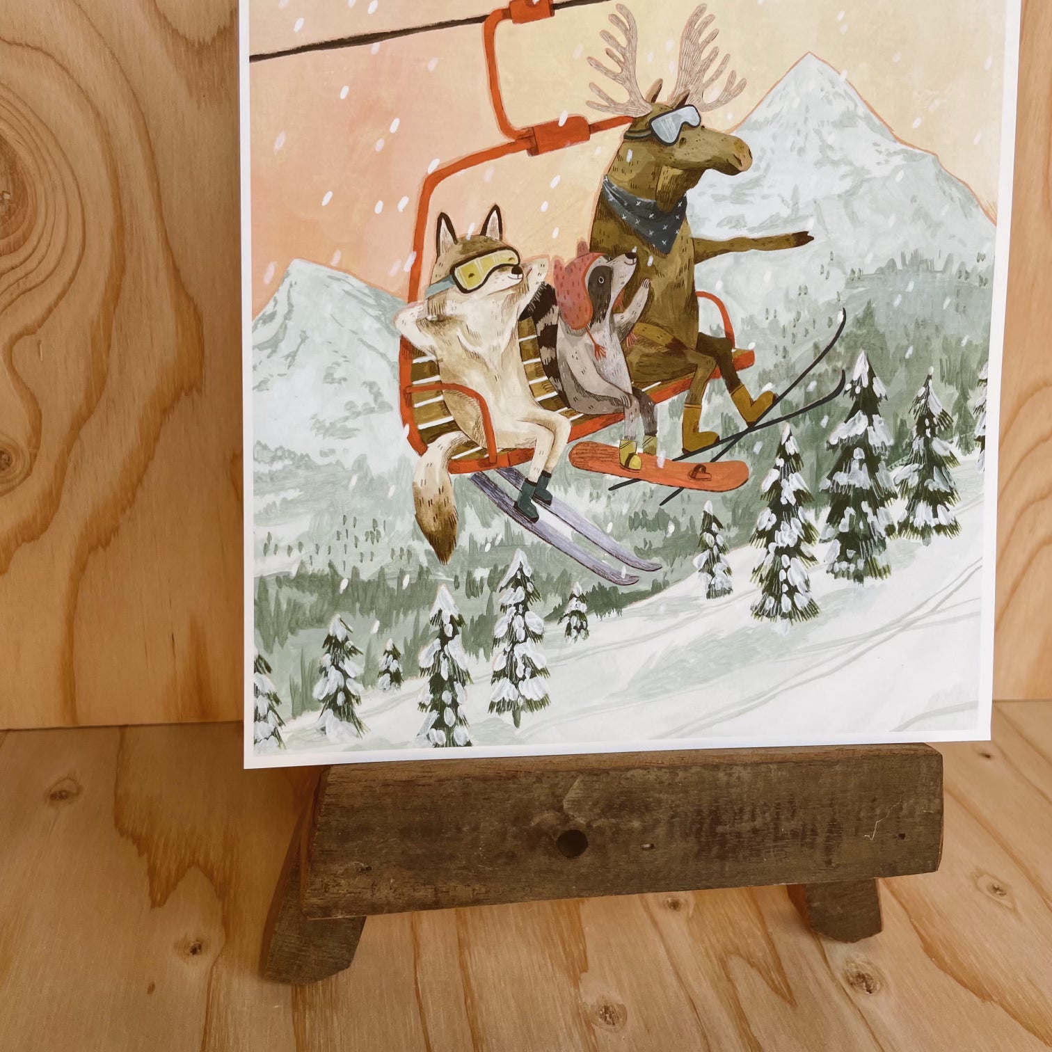 Sunset Ski Print Wall Art - Stunning Mountain Landscape Poster for Home & Office Decor | Perfect for Living Room, Bedroom, or Ski Lodge