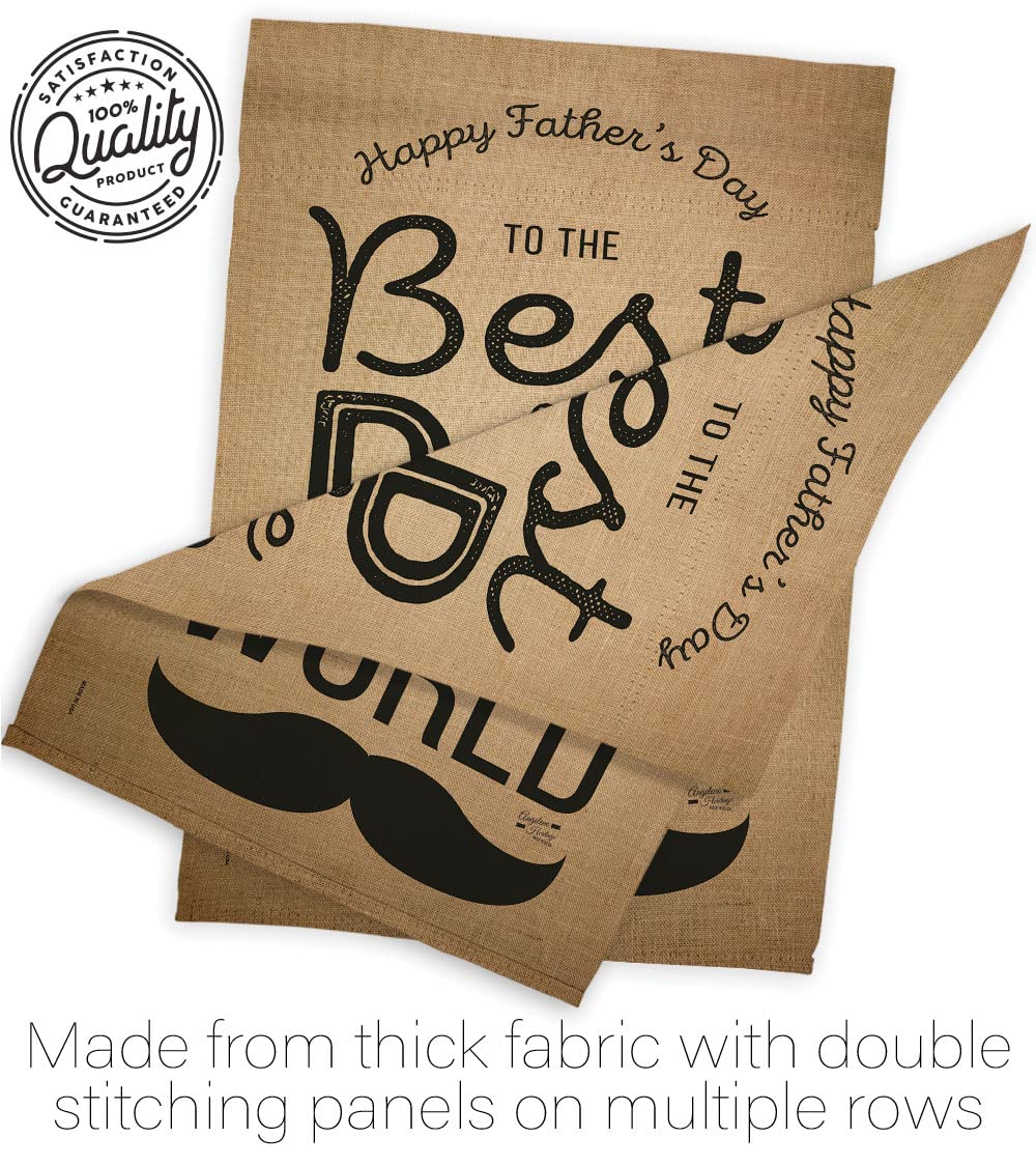 Best Dad Garden Flag Set with Stand - Father's Day Yard Gift for Home Decor