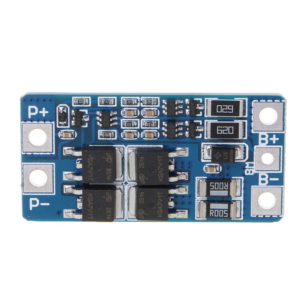 2S 10A 7.4V 18650 Lithium Battery Charger with Protection Board PCM Module - Balanced Charging for 5V PCB Power Module - Ideal for DIY Electronics, RC Drones, and Power Tool Battery Packs