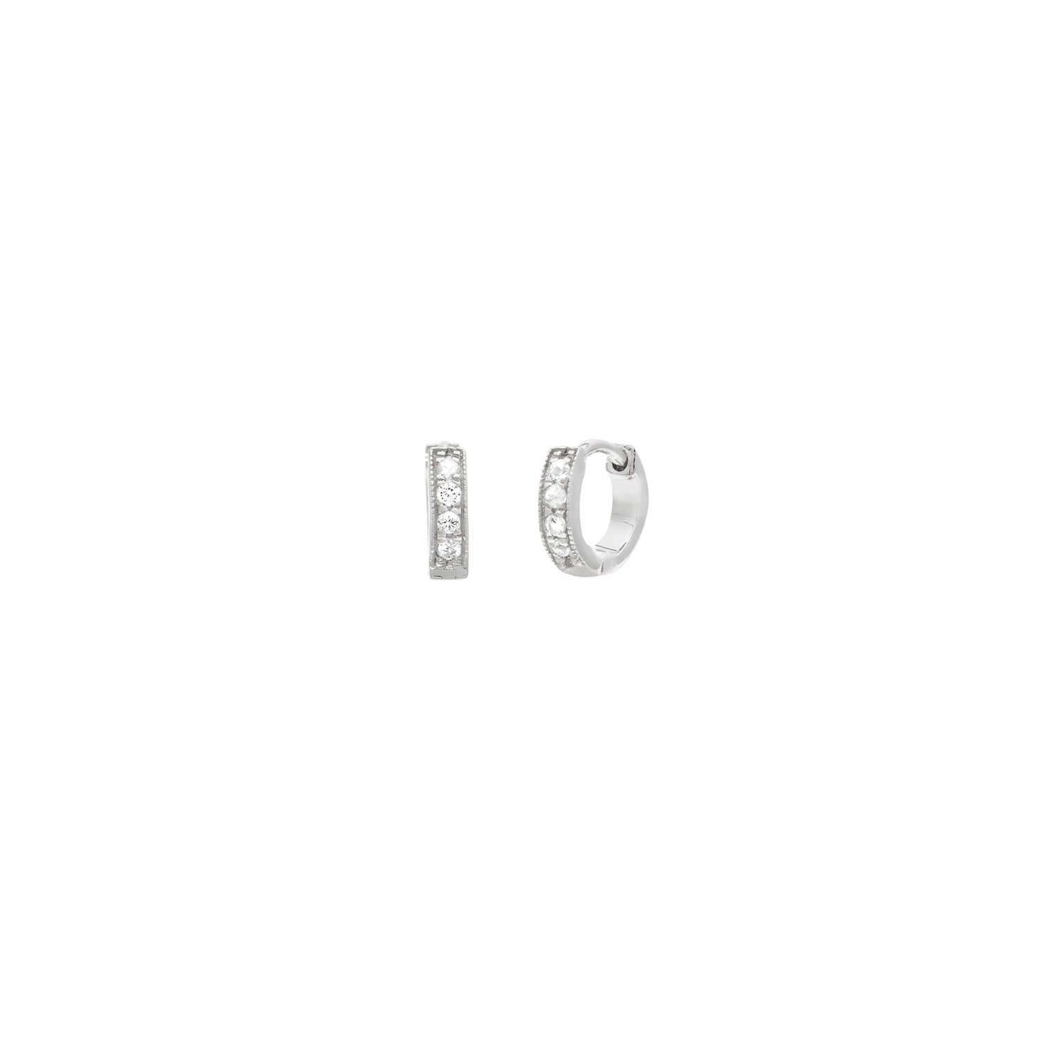14K Gold Plated Pave Mini Huggie Hoop Earrings for Women - Trendy Stackable Huggies for Everyday Wear & Layering