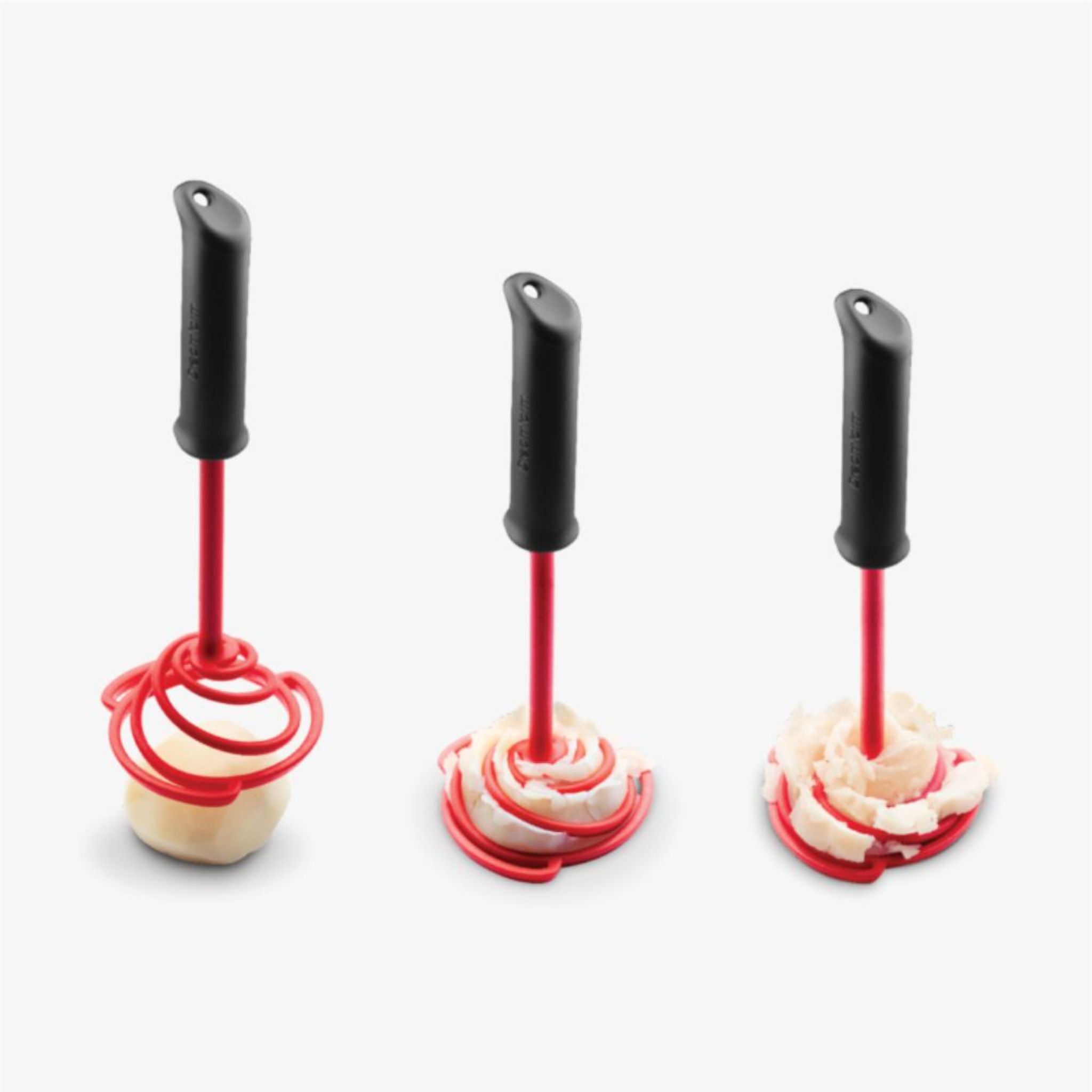 DreamFarm Red PP/Nylon Potato Masher - Durable Kitchen Tool for Mashing Potatoes, Vegetables & More - Perfect for Home Cooking & Meal Prep (SH DFSM3123 RD)