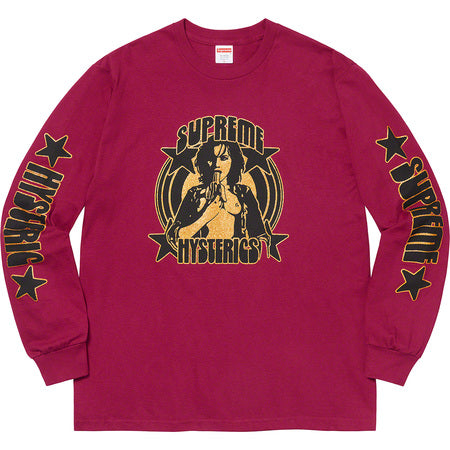 Supreme Hysteric Glamour Long Sleeve T-Shirt - Magenta Color | Streetwear Fashion for Men & Women | Perfect for Casual Outfits and Urban Style