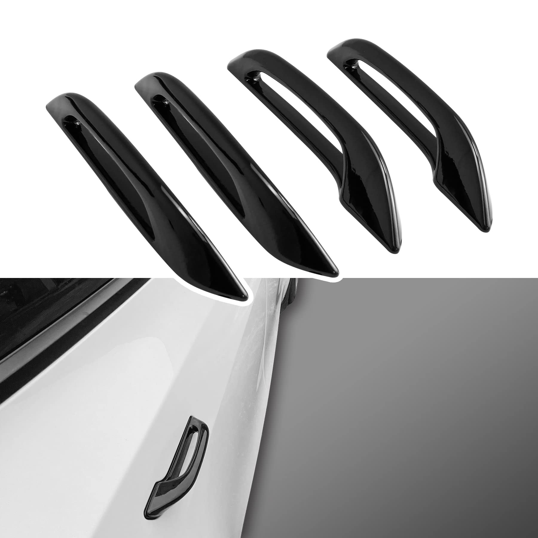 Tesla Model 3 & Y Door Handle Protector Cover (2017-2023) - Anti-Scratch Pull Handle Warp Shield - Perfect for Car Detailing & Door Protection