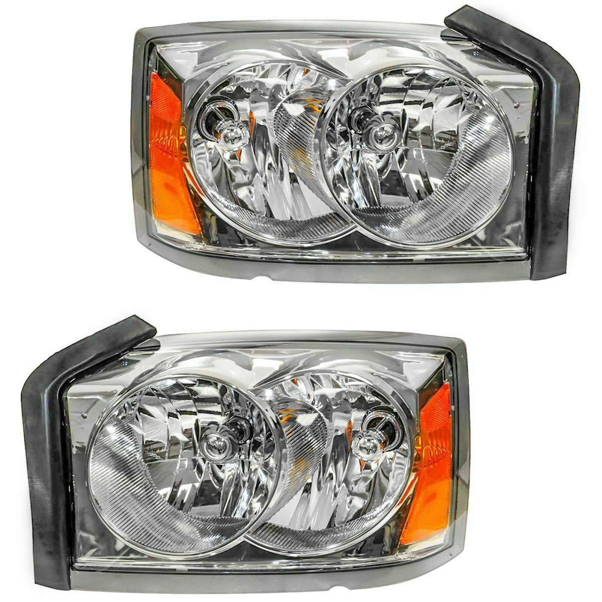 **05-07 Dodge Dakota Pickup Truck Headlights & Headlamps Pair Set - Left & Right Replacement for Improved Night Driving**    *(Perfect for Off-Roading, Night Commutes, and Enhanced Visibility in Low-Light Conditions)*
