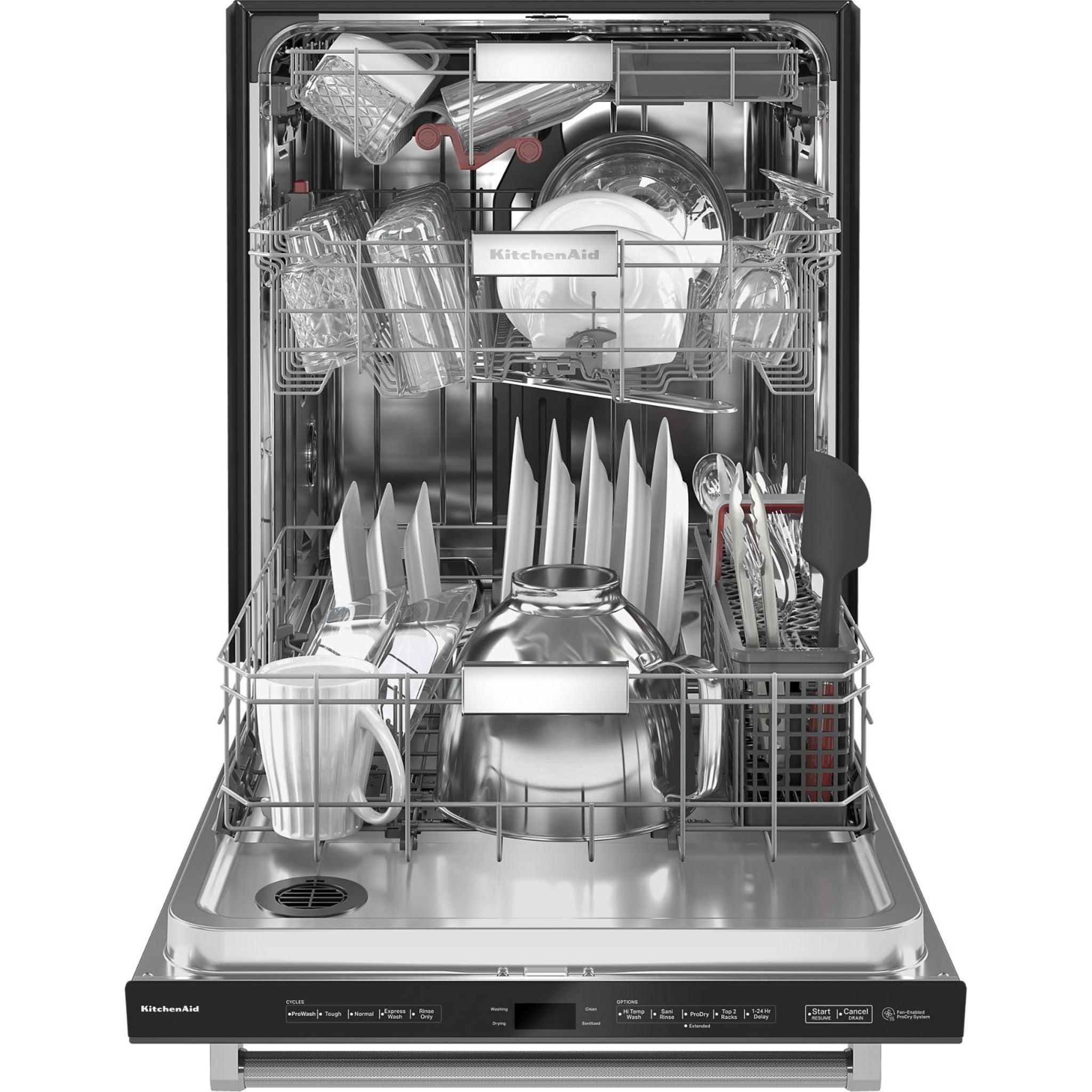 KitchenAid KDTM604KBS 24 Inch Built-In Dishwasher with Stainless Steel Tub - Black Stainless Finish | Energy Star Certified, Ultra Quiet Operation for Open Concept Kitchens