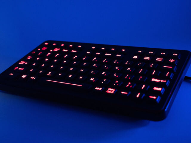 iKey Space Saving Backlit Industrial Keyboard - Waterproof & Durable for Harsh Environments | Perfect for Manufacturing, Healthcare & Food Processing Facilities