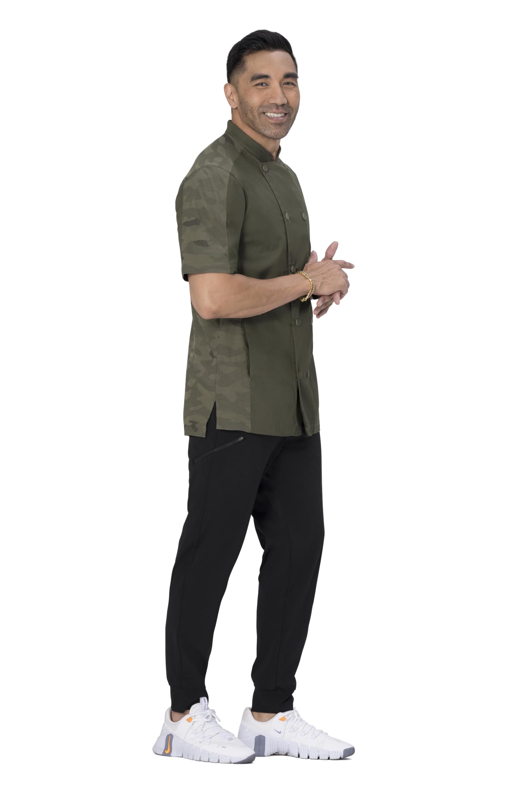 Chef Works Men's Mojave Short Sleeve Chef Coat - Professional Kitchen Uniform for Cooking, Baking & Culinary Arts