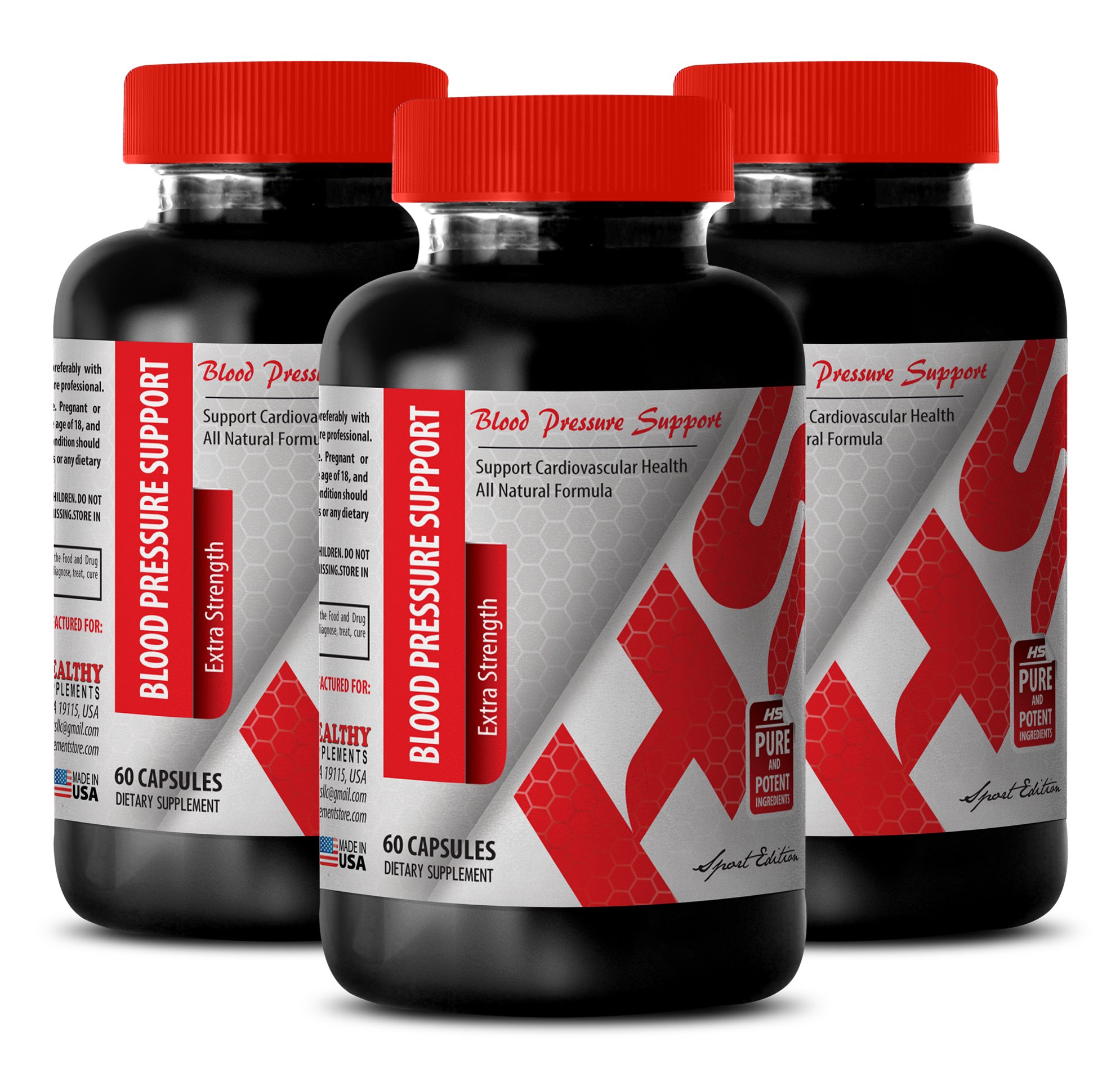Organic Hibiscus Extract Powder for Blood Pressure Support - Natural Blood Pressure Control Supplement - 3 Bottles (90 Servings) - Supports Heart Health & Circulation - Perfect for Daily Wellness Routine & Healthy Lifestyle