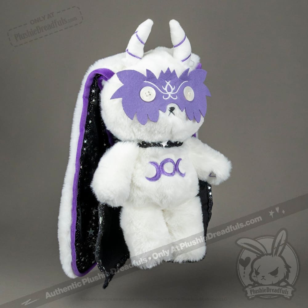 Plushie Dreadfuls White Witch Bunny Stuffed Animal Toy - Soft Cute Plush Bunny for Halloween Decor, Gift Giving & Cuddling