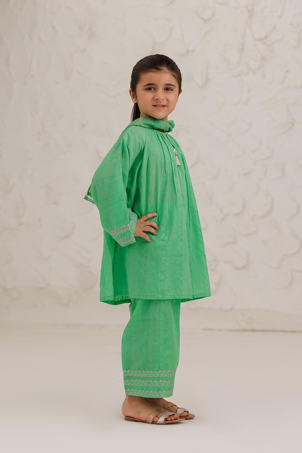 Stylish Cotton Dobby Turquoise Stitched Suit for Women - Elegant Senorita Outfit for Parties, Weddings & Special Occasions