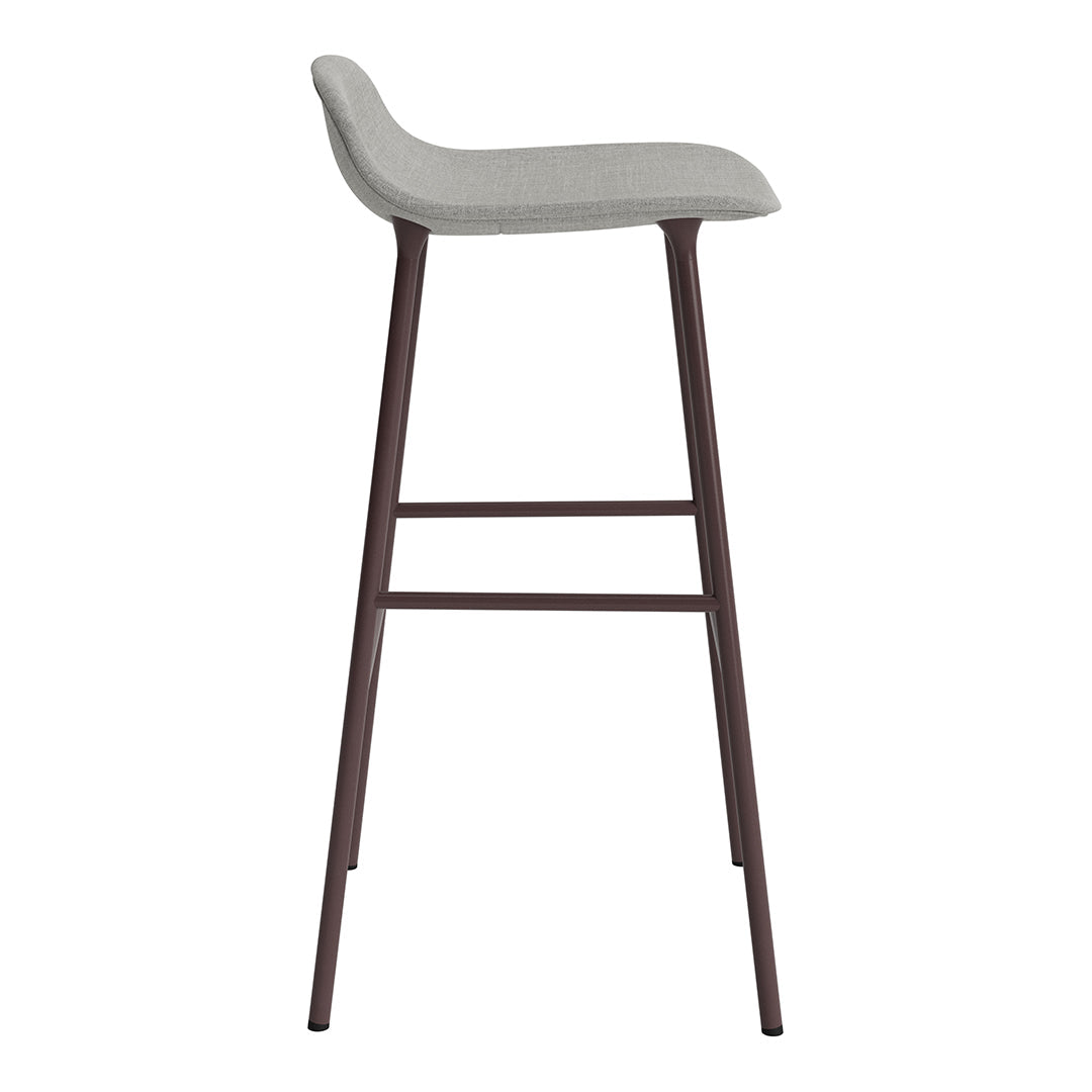 Modern Form Bar Stool with Metal Legs & Upholstered Seat - Perfect for Kitchen Islands, Home Bars & Commercial Use