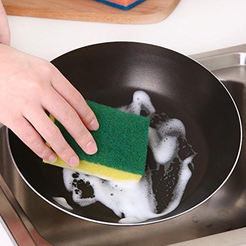 Macaw 2-in-1 Multipurpose Scrub Pad with Sponge - Non-Scratch Kitchen Scrubber for Dishes, Utensils, Tiles & Sinks (10 Pack) - Perfect for Daily Cleaning & Tough Stains