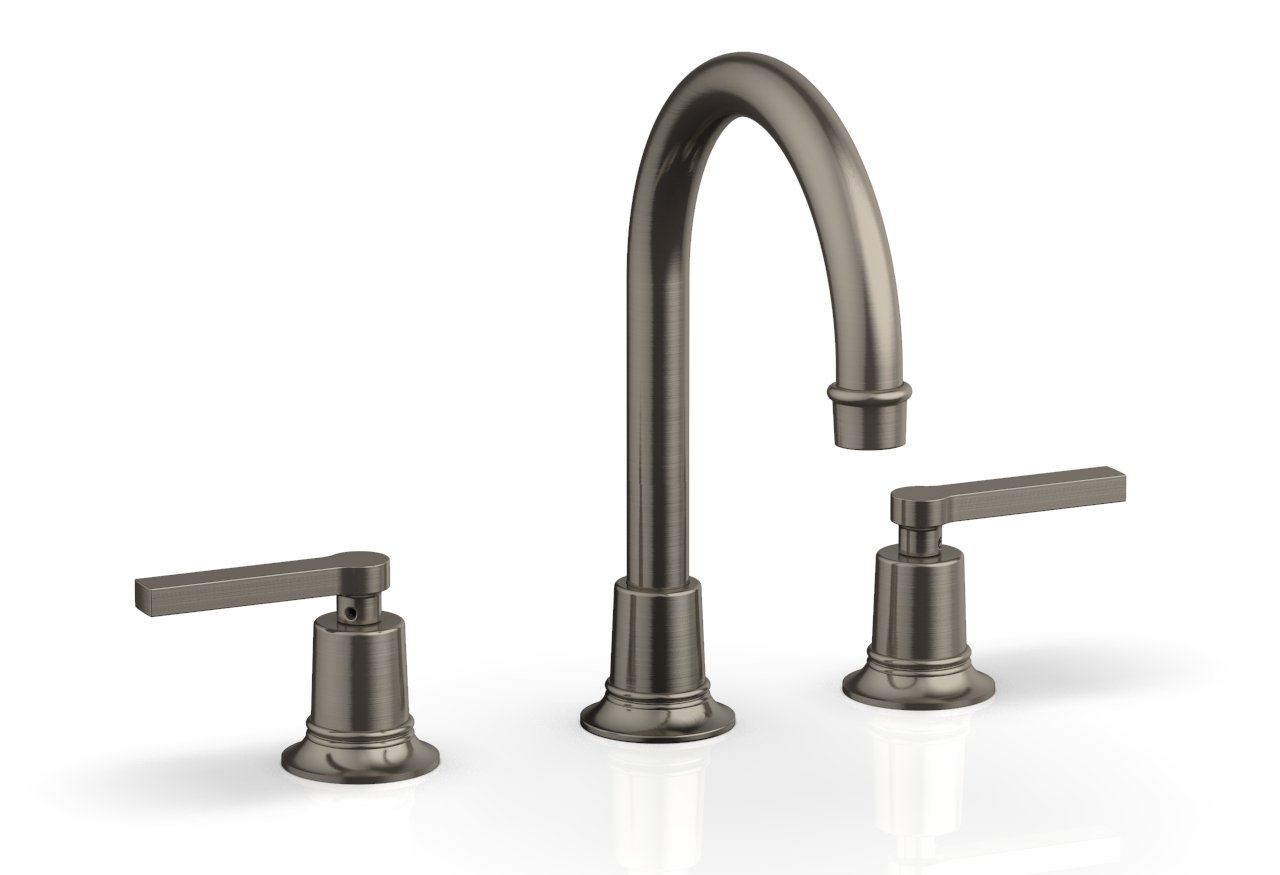 HEX MODERN Widespread Bathroom Faucet with Lever Handles - Model 501 04 - Perfect for Contemporary Vanities and Powder Rooms
