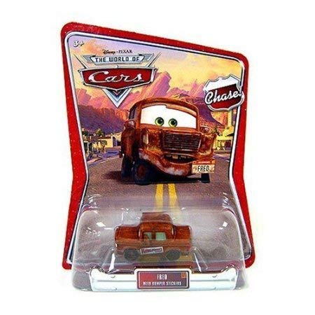 Disney Pixar Cars Movie 1:55 Die Cast Toy Car - World of Cars Series 3 with Bumper Stickers - Fred Chase Collectible for Kids & Car Enthusiasts - Perfect for Playtime, Display & Gifting