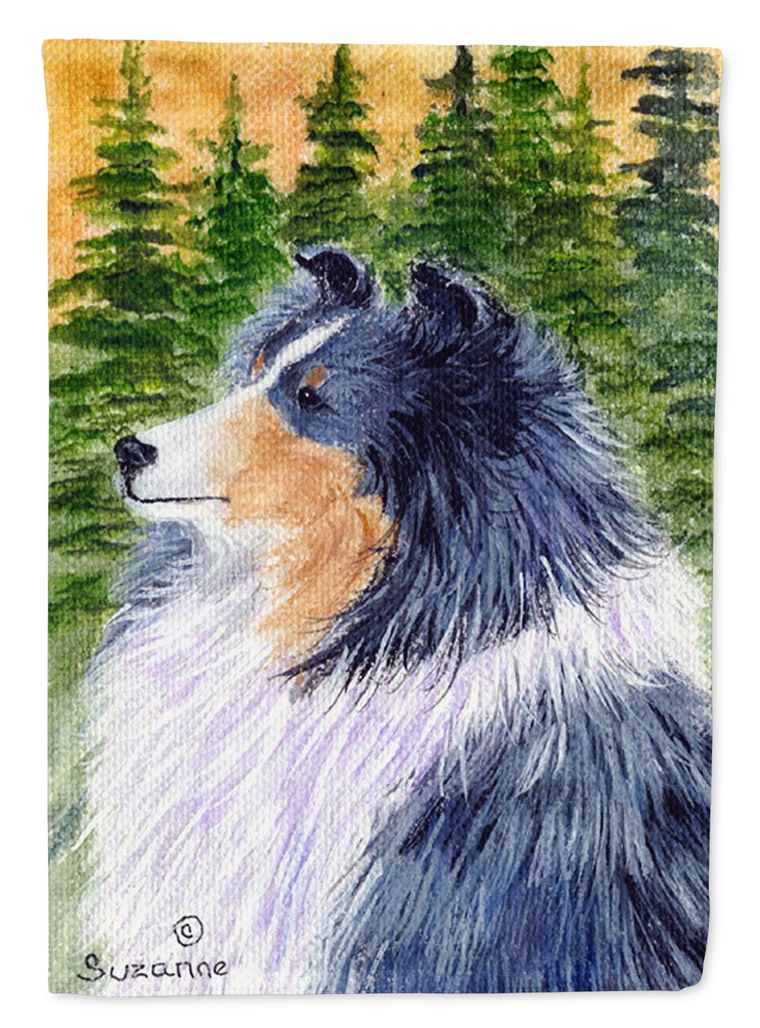 Caroline's Treasures SS8142GF Sheltie Dog Garden Flag - Decorative Outdoor Yard Banner for Mailbox, Patio, Flower Beds - Vibrant Multicolor Design - Perfect for Seasonal Home Decor & Garden Accents