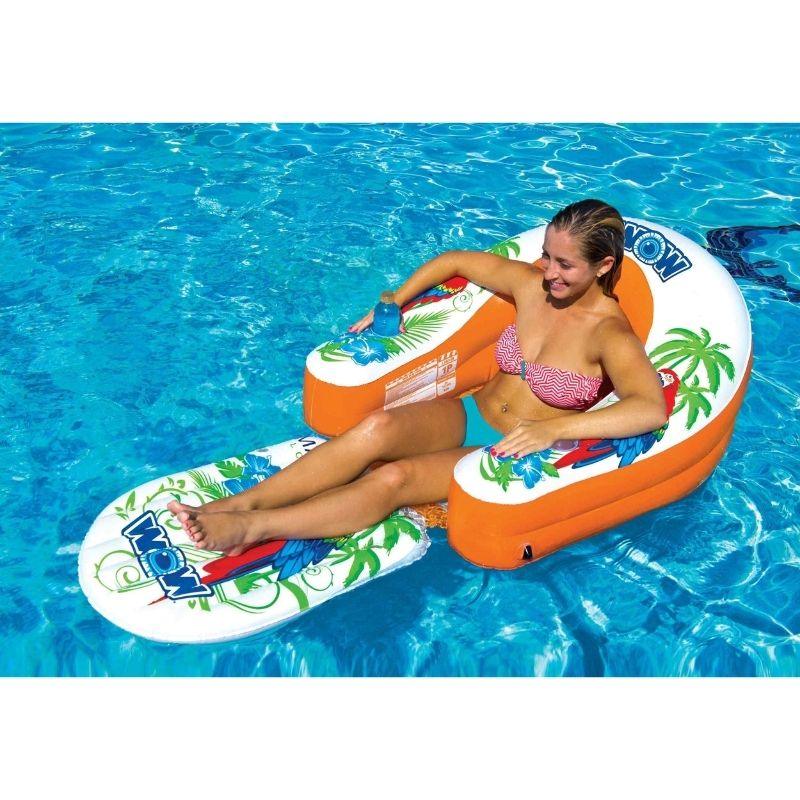 WOW Malibu Inflatable Water Lounge - Premium Floating Mat for Pool, Lake & Beach - Perfect for Relaxing, Sunbathing & Summer Fun