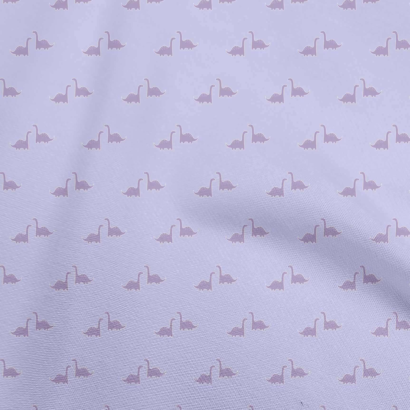 oneOone Cotton Cambric Lavender Fabric - 56 Inch Wide Printed Dinosaur Pattern Fabric for Kids DIY Clothing, Sewing Supplies by The Yard | Perfect for Children's Apparel, Quilting & Craft Projects