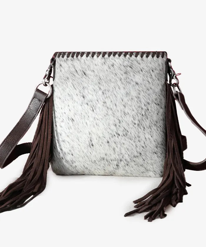 Trinity Ranch Genuine Hair-On Cowhide Fringe Concealed Carry Crossbody Purse - Stylish Western Handbag for Women, Perfect for Daily Use, Travel & Country Music Festivals