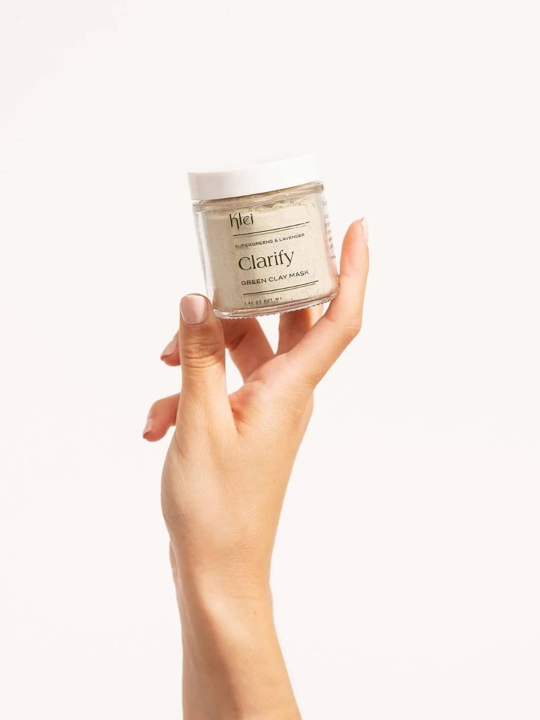 CLARIFY Supergreens & Lavender Green Clay Mask - Detoxifying Facial Mask for Acne, Blackheads & Oily Skin | Perfect for Spa Night & Self-Care Routine