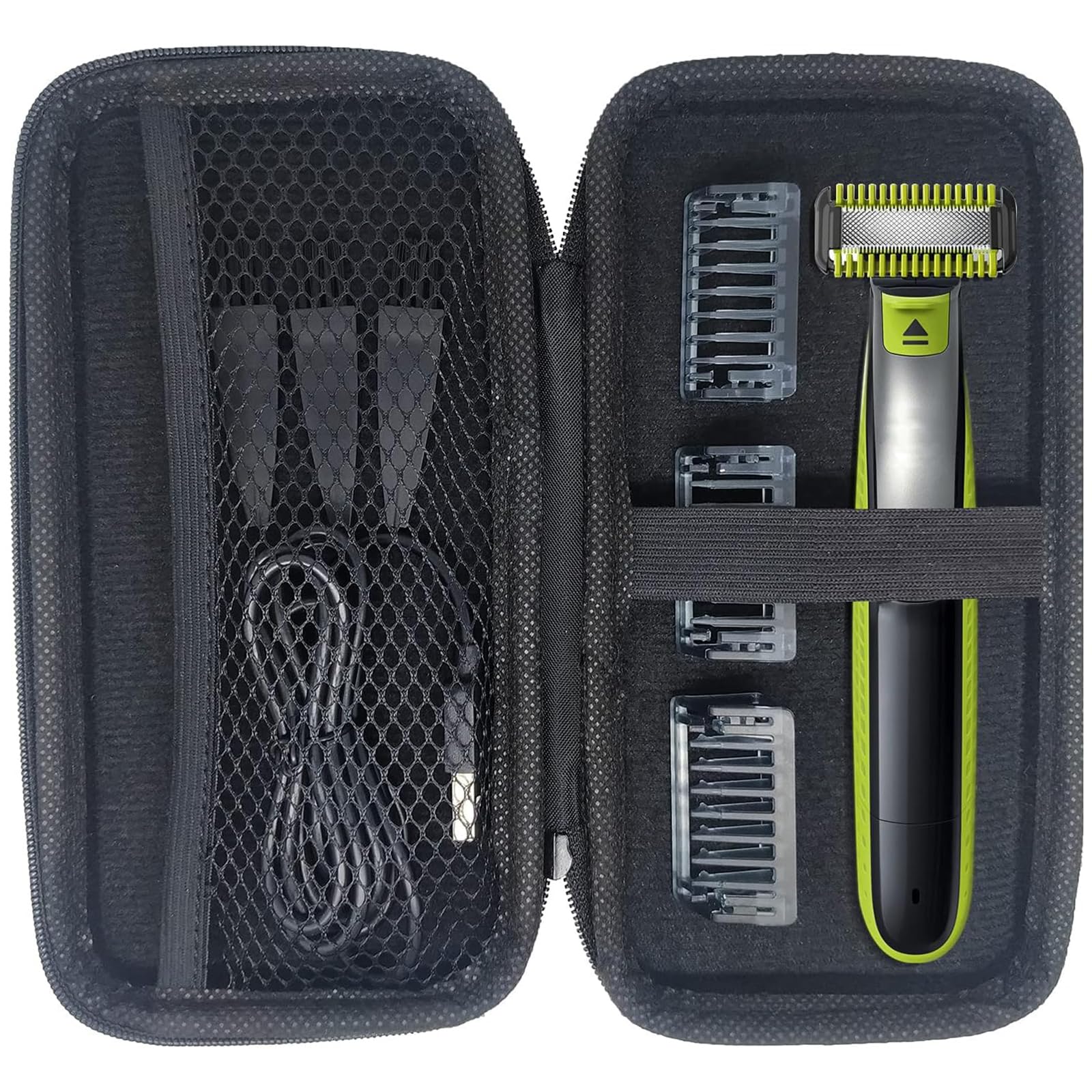 INVODA 2PCS Replacement Razor Blades for Micro Touch Solo Trimmer - Includes 1 Shaver & EVA Travel Case - Perfect for Travel, Grooming, and Personal Care