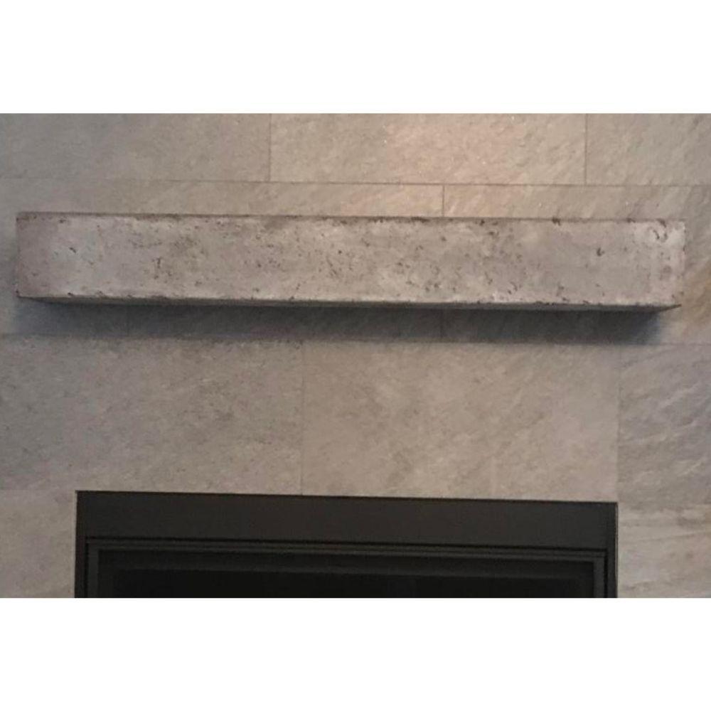 Avignon Metroscapes 8 x 8 Cast Stone Fireplace Mantel Shelf - Rustic Wall Decor for Living Room, Bedroom & Outdoor Spaces