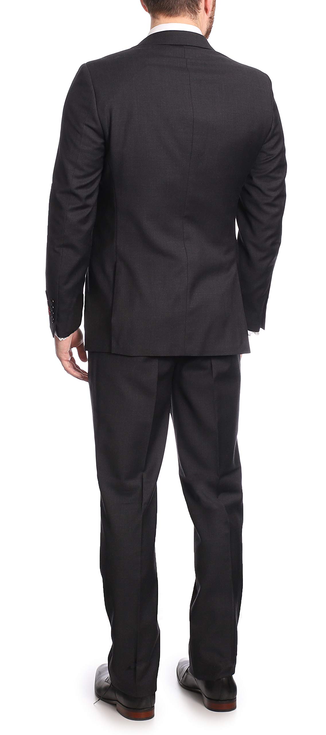 Men's Classic Fit Two-Button 100% Wool 2-Piece Suit - Perfect for Business Meetings, Weddings & Formal Events