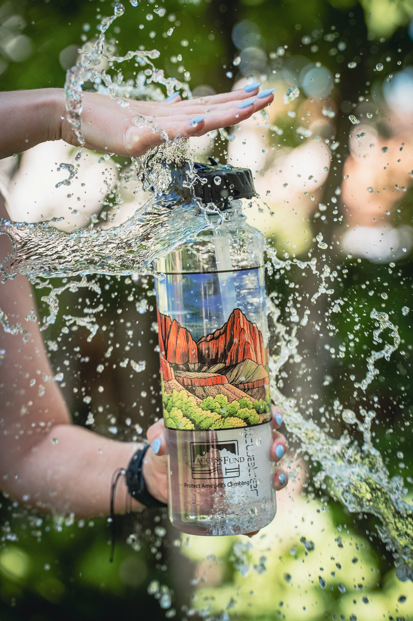 Nalgene OG Access Fund Water Bottle - 32oz & 48oz BPA-Free Tritan Wide Mouth Bottle for Hiking, Camping & Outdoor Adventures