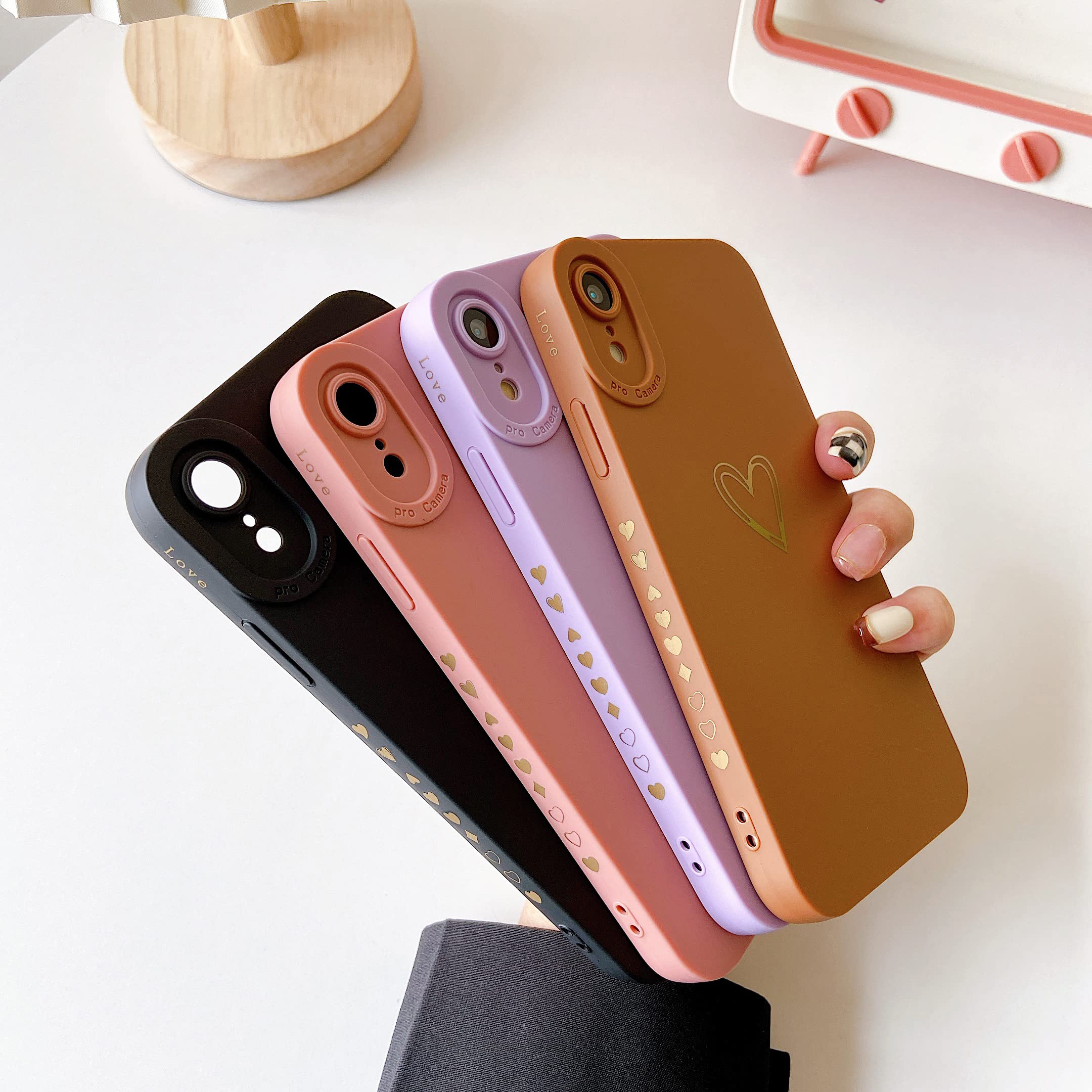 Qokey Cute Love Heart iPhone X/Xs Case 5.8