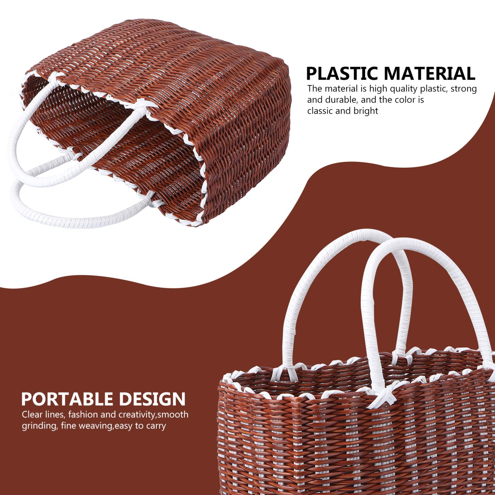 Stylish Woven Straw Market Basket - African Handmade Beach Bag, Reusable Grocery Tote with Large Capacity for Shopping, Travel & Picnics | Eco-Friendly & Durable