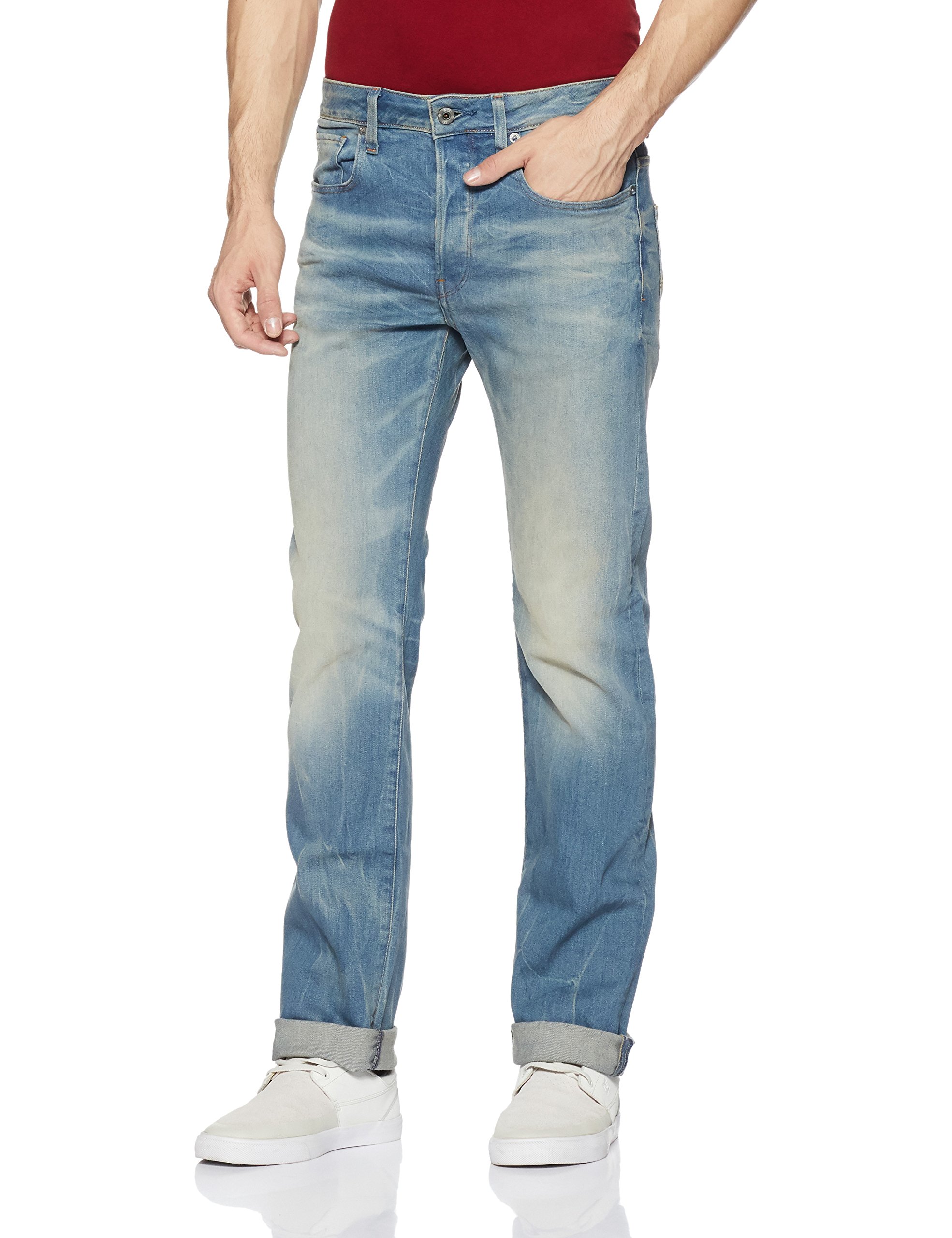 G-Star Raw Men's 3301 Straight-Fit Jean - Premium Cyclo Stretch Denim Pants for Casual & Work Wear | Comfortable & Durable Men's Jeans for Everyday Style