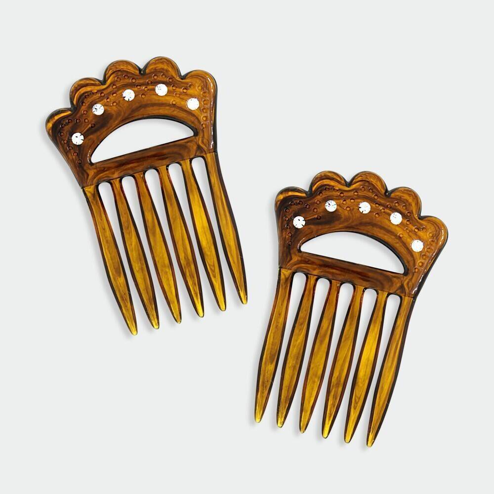 Vintage 1928 Jewelry Classic Double Hair Comb Pins - Elegant Bridal Hair Accessories for Weddings, Proms & Special Occasions
