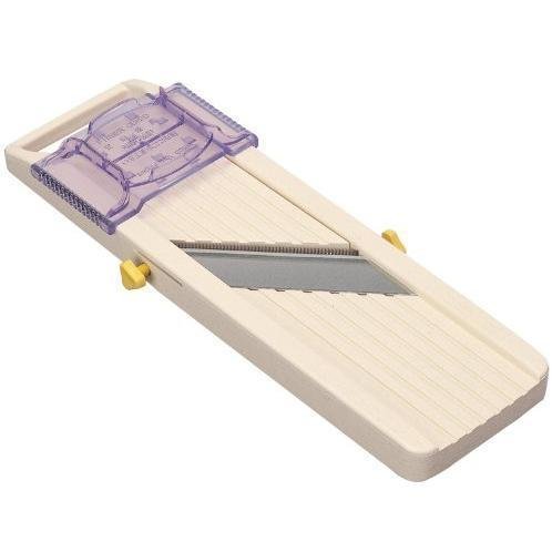 Benriner Japanese Mandoline Slicer for Vegetables & Fruits - Sharp Stainless Steel Blades, Adjustable Thickness, Ivory - Perfect for Salad Prep, Sushi Making & Healthy Cooking