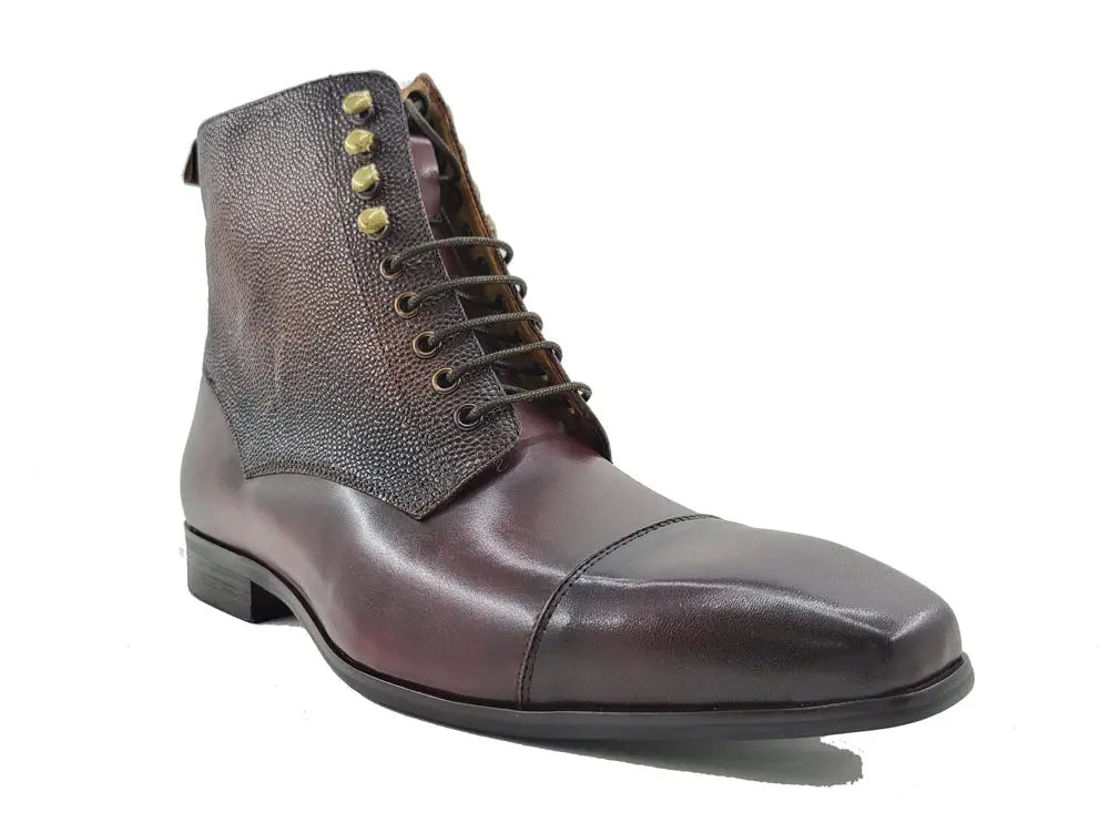 Stylish Men's Brogue Cap Toe Leather Boots - Classic Oxford Dress Shoes for Formal & Business Occasions - Perfect for Weddings, Office & Evening Events
